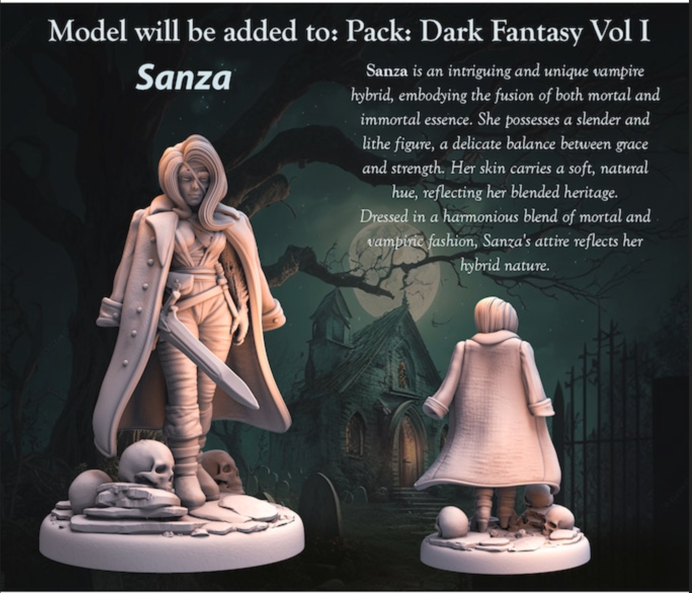 Miniatur Sanza aus dem Dark Fantasy Vol I Set