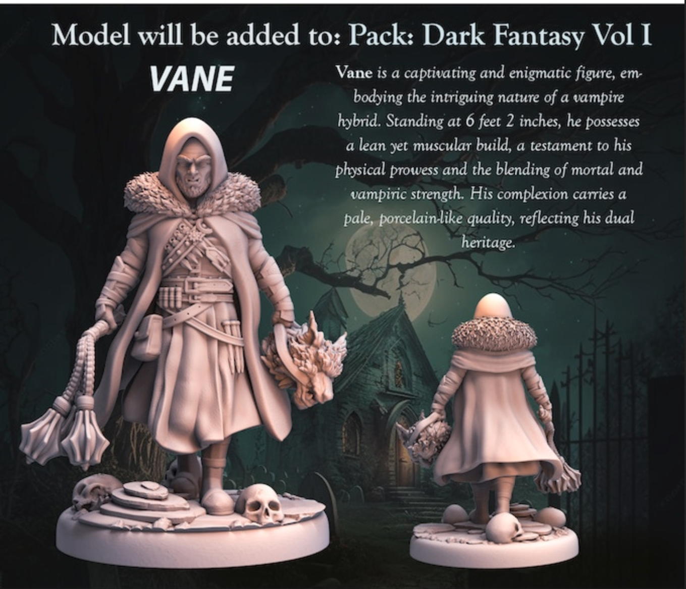 Miniatur Vane aus dem Dark Fantasy Vol I Set
