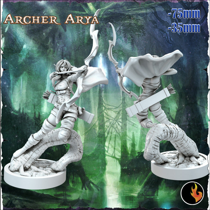 Miniatur Archer Arya aus dem Fantasy Elves Vol I-Set