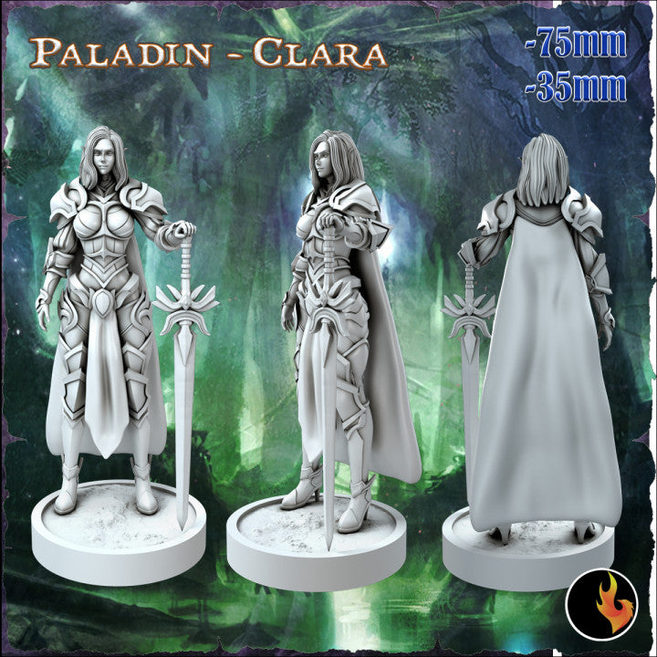 Miniatur Paladin Clara aus dem Fantasy Elves Vol I-Set