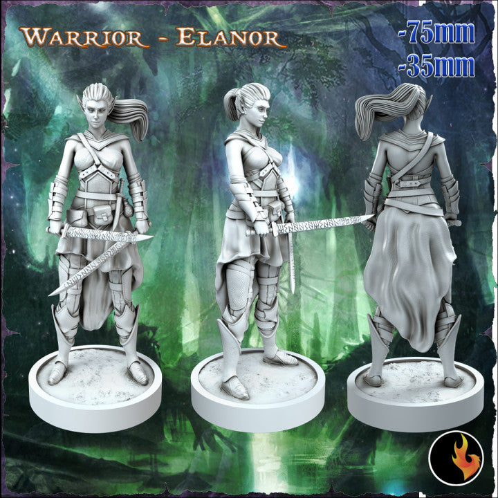 Miniatur Warrior Elanor aus dem Fantasy Elves Vol I-Set