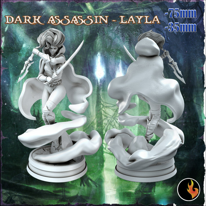 Miniatur Dark Assassin Layla aus dem Fantasy Elves Vol I-Set