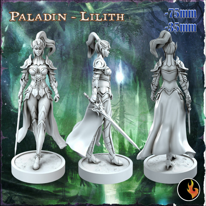 Miniatur Paladin Lilith aus dem Fantasy Elves Vol I-Set