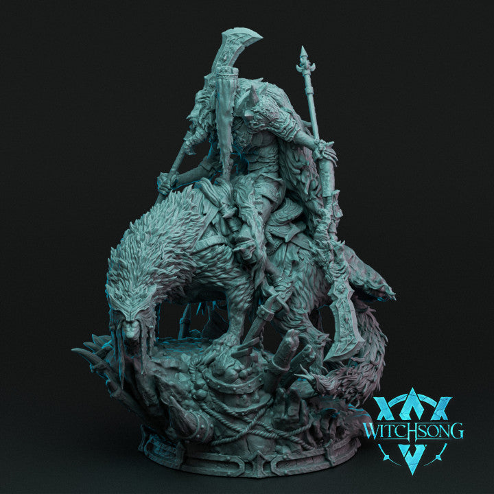 Display-Miniatur Faceless King on Dreadhound Mount