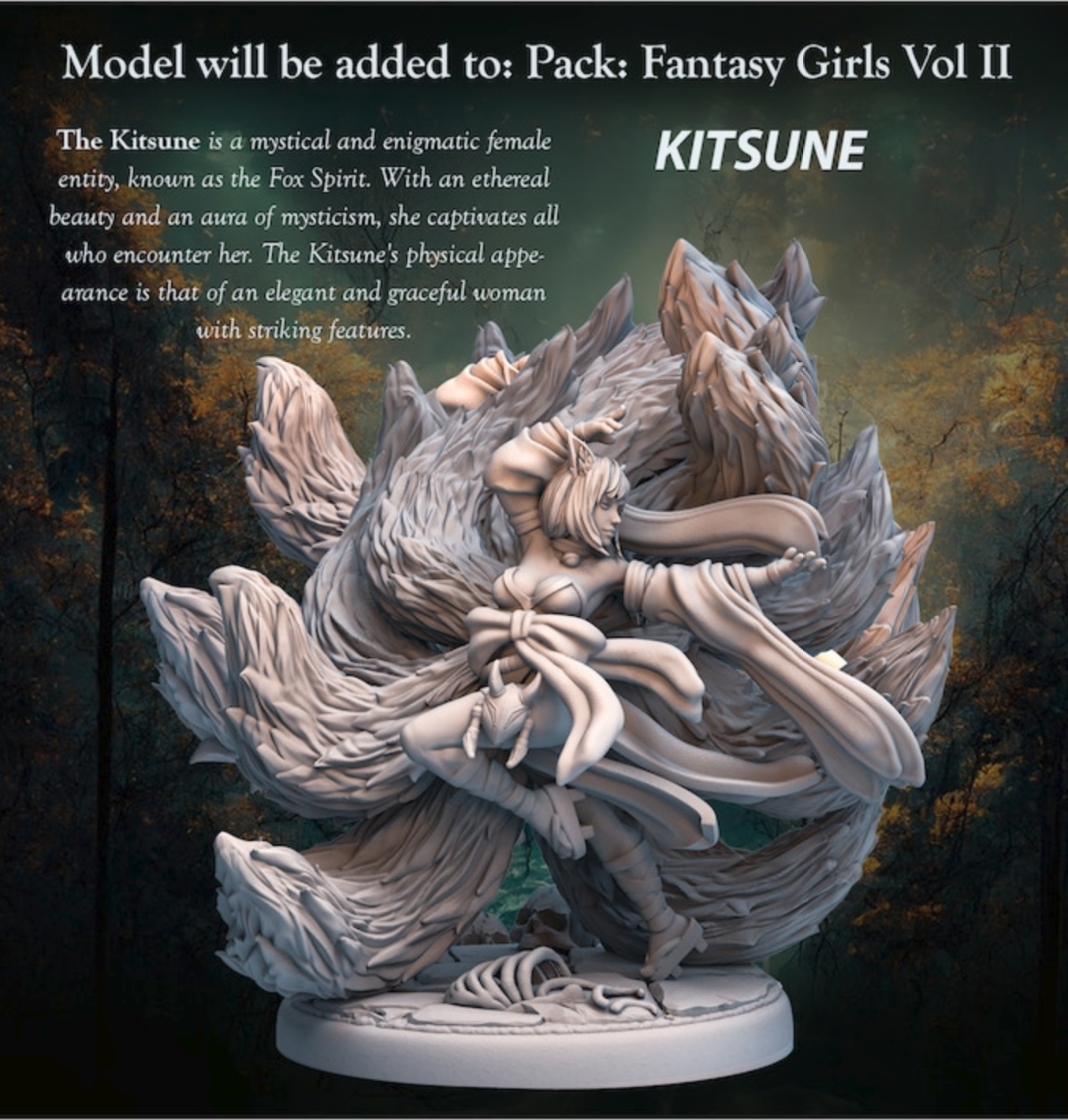 Miniatur Kitsune aus dem Fantasy Girls Vol II Set