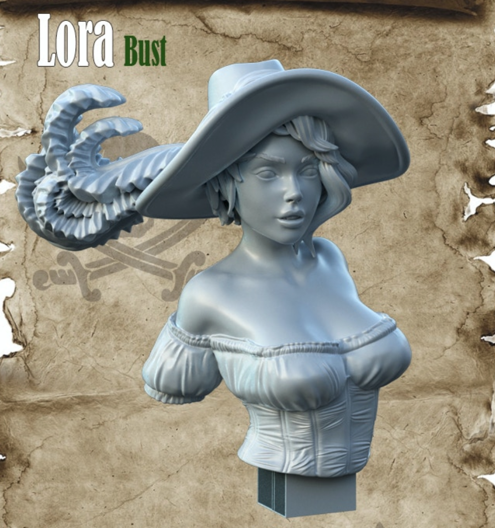 Miniatur Büste Lora aus dem Pirate Girls Bust-Set