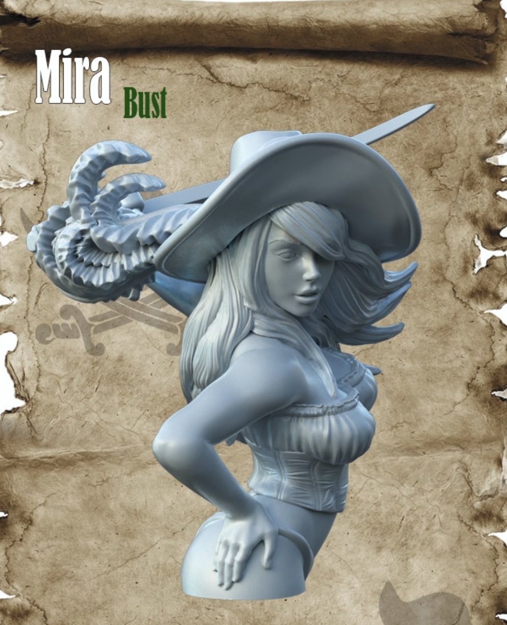 Miniatur Büste Mira aus dem Pirate Girls Bust-Set