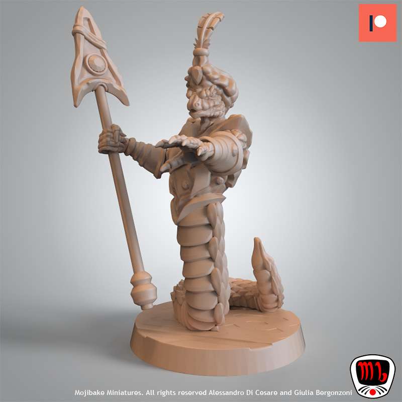 Miniatur Naga Krieger mit Harpune